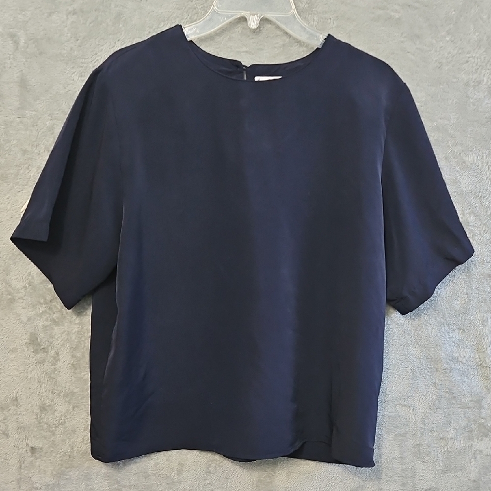 Chandler Hill XL Vintage Elegant Navy Blue Women's Blouse Pullover